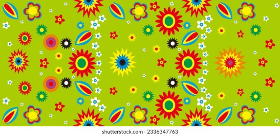 seamless background with flowers. flower abstract vector illustration . green and flower background illustration design