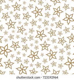 Seamless background with flowers. Flower theme. Elegant template for fashion prints. Vector illustration. 