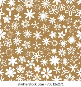 Seamless background with flowers. Flower theme. Elegant template for fashion prints. Vector illustration. 