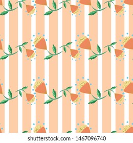 seamless background flowers on vertical line. Can use for print, template, fabric, presentation, textile, banner, poster, wallpaper, background
