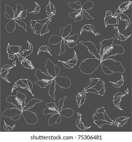 Seamless background from a flowers ornament, fashionable modern wallpaper or textile.