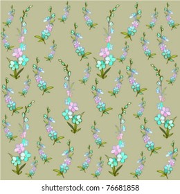 Seamless background from a flowers ornament, fashionable modern wallpaper or textile.   Illustration forget-me-not .