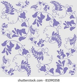 Seamless background from a flowers ornament, fashionable modern wallpaper or textile.