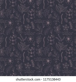 Seamless background with flowers. Seamless pattern can be used for wallpaper, pattern fills, web page background, surface textures.