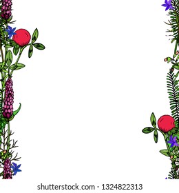 Seamless background with flowers. Perfect for greeting card. Vector illustration, EPS 10