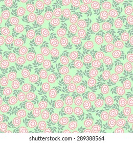 Seamless background with flowers. Retro Invitation or wedding card with elegant floral elements