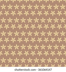 Seamless background flowers in vanilla. Flower vector.