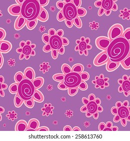Seamless background with flowers, vector, card