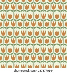 Seamless background of flowers. Vector illustration