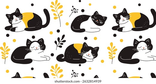 Fondo sin fisuras con esponjosas, Ilustración vectorial de arte