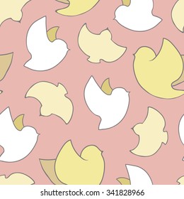 seamless background with flying birds