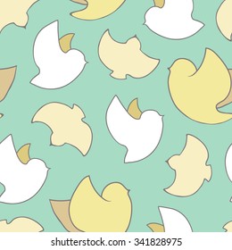 seamless background with flying birds