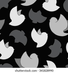 seamless background with flying birds