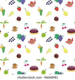 seamless background with food
