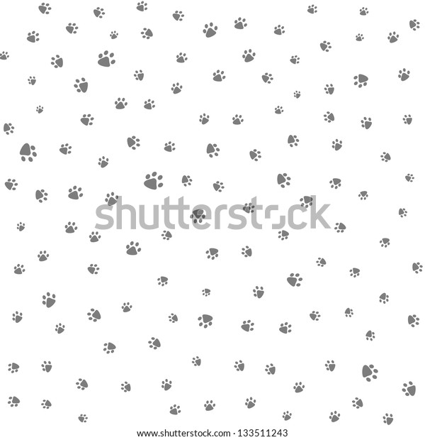 Seamless\
background with footprint of cat and\
dog