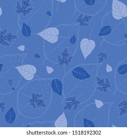 Seamless background with forest leaves.