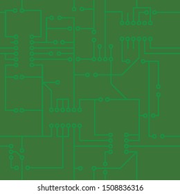 Seamless background in the form of a circuit board of a complex device