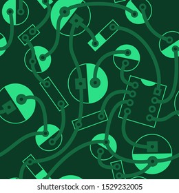 Seamless background in the form of a printed circuit board of an electronic analog device