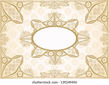 Seamless background with a frame in pastel colors.