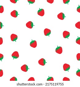 seamless background with fresh strawberries