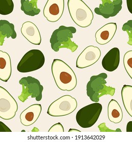 seamless background with fresh vegetables