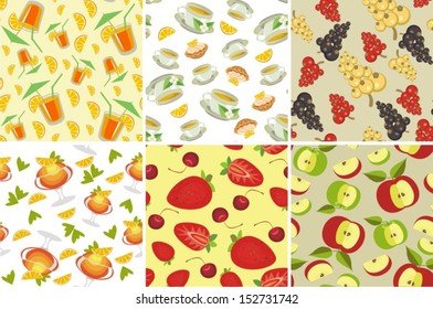 seamless background with fruits