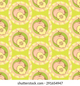 Seamless background with fruits