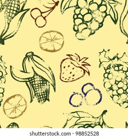 seamless background with fruits