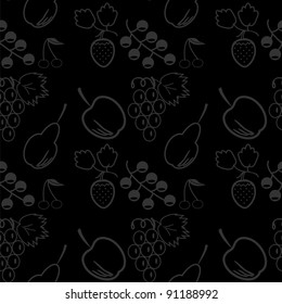 seamless background with fruits and berries
