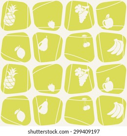 Seamless background with fruits for your design