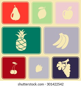 Seamless background with fruits for your design