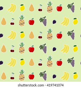 Seamless background with fruits for your design