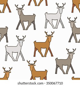 seamless background with funny deers