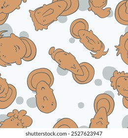 Fundo perfeito com rostos engraçados de criaturas antropomórficas. Personagens humorísticos com diferentes emoções