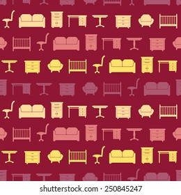 seamless background with  furniture  for your design