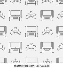 Seamless background with game consoles