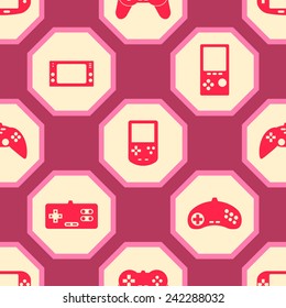 seamless background with game consoles for your design 