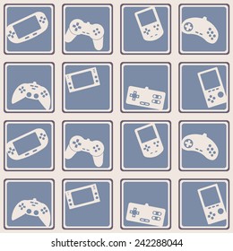 seamless background with game consoles for your design 
