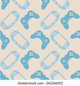 seamless background with game consoles for your design 