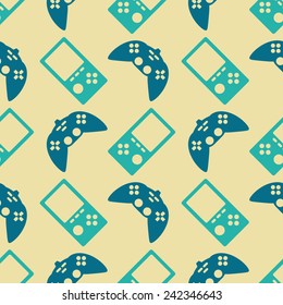seamless background with game consoles for your design 