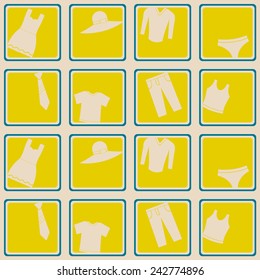 seamless background with garments for your design 