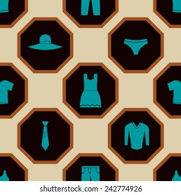seamless background with garments for your design 