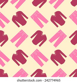 seamless background with garments for your design 