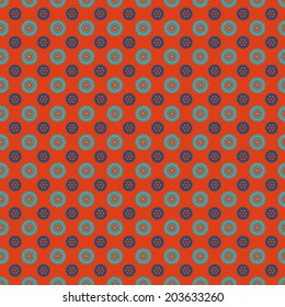 Seamless background with gears in flat style