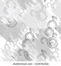 Seamless background. Gears, mechanics, grunge style