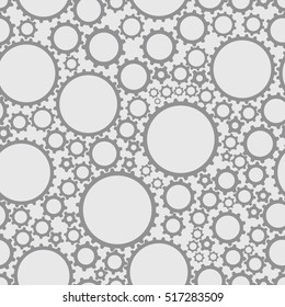 Seamless background of gears on grey texture