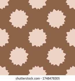 
Seamless background gender neutral baby floral pattern. Simple whimsical minimal earthy 2 tone color. Kids nursery wallpaper or boho fashion all over print.