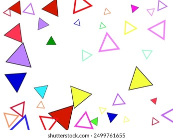 Seamless background gender neutral baby sprinkles pattern.  Bright, colorful memphis style pattern from simple geometric forms and simple colors. 