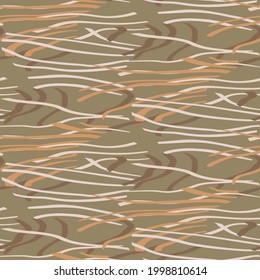 Seamless background gender neutral pattern. Whimsical minimal earthy 2 tone color. kids nursery wallpaper or boho cartoon space fashion all over print.
