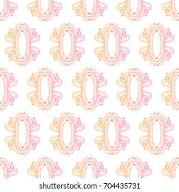 Seamless background. A gentle and subtle background. On a white background. Floral ornament. A classic design element. Duplicate item. Gradinet. Pastel shades. Vector.